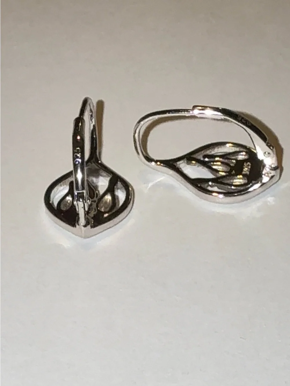 925 Sterling Silver Bowling Pin and Ball Earrings Huggies with Zirconia